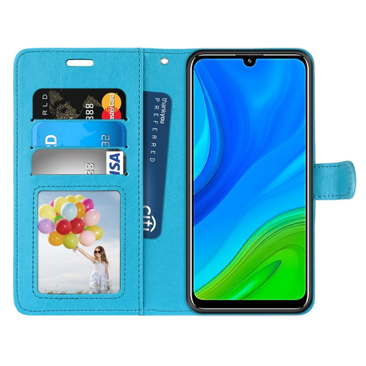 For Huawei P Smart 2020 Pure Color Horizontal Flip PU Leather Case with Holder & Card Slots & Wallet & Photo Frame