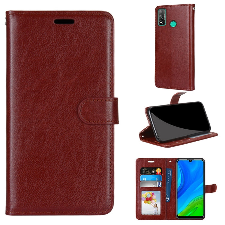 For Huawei P Smart 2020 Pure Color Horizontal Flip PU Leather Case with Holder & Card Slots & Wallet & Photo Frame