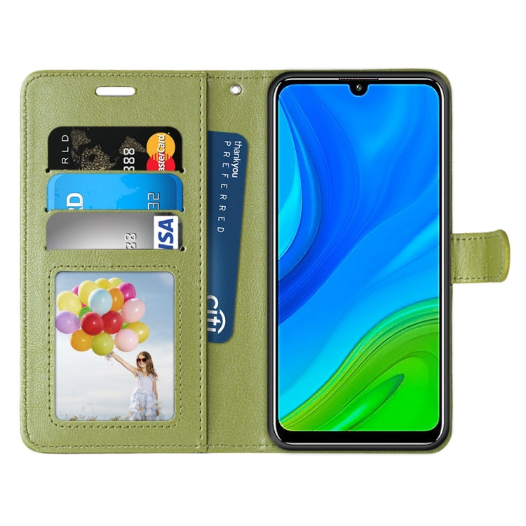 For Huawei P Smart 2020 Pure Color Horizontal Flip PU Leather Case with Holder & Card Slots & Wallet & Photo Frame