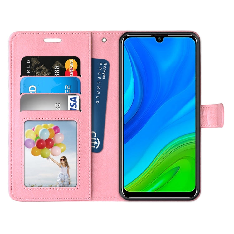 For Huawei P Smart 2020 Pure Color Horizontal Flip PU Leather Case with Holder & Card Slots & Wallet & Photo Frame