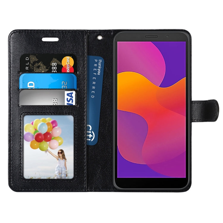 For Huawei Y5p & Honor 9S Pure Color Horizontal Flip PU Leather Case with Holder & Card Slots & Wallet & Photo Frame