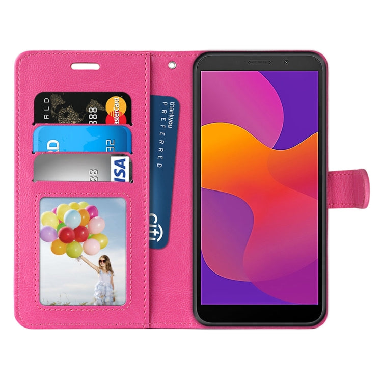 For Huawei Y5p & Honor 9S Pure Color Horizontal Flip PU Leather Case with Holder & Card Slots & Wallet & Photo Frame