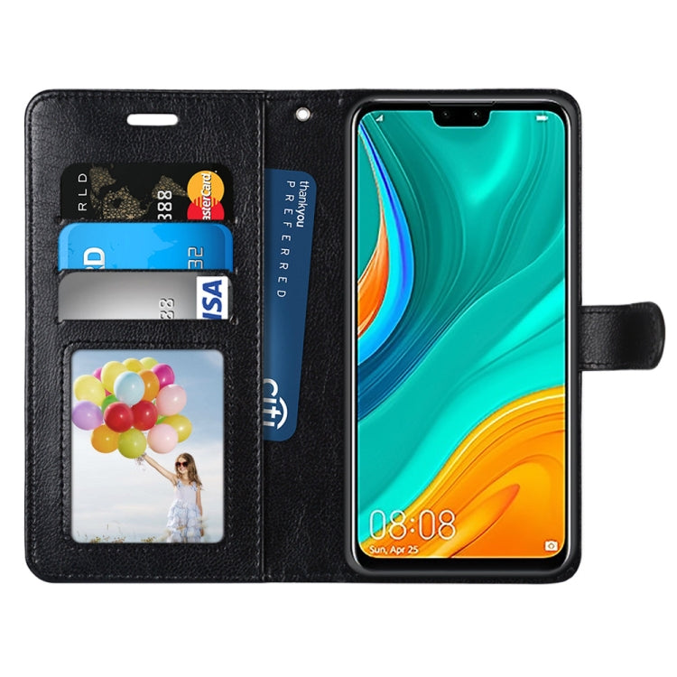 For Huawei Y8s Pure Color Horizontal Flip PU Leather Case with Holder & Card Slots & Wallet & Photo Frame