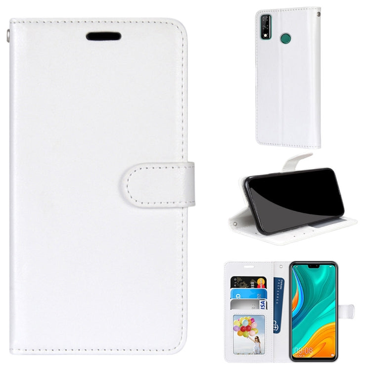 For Huawei Y8s Pure Color Horizontal Flip PU Leather Case with Holder & Card Slots & Wallet & Photo Frame