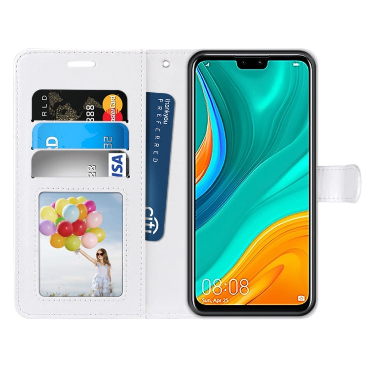 For Huawei Y8s Pure Color Horizontal Flip PU Leather Case with Holder & Card Slots & Wallet & Photo Frame