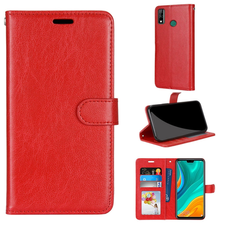 For Huawei Y8s Pure Color Horizontal Flip PU Leather Case with Holder & Card Slots & Wallet & Photo Frame