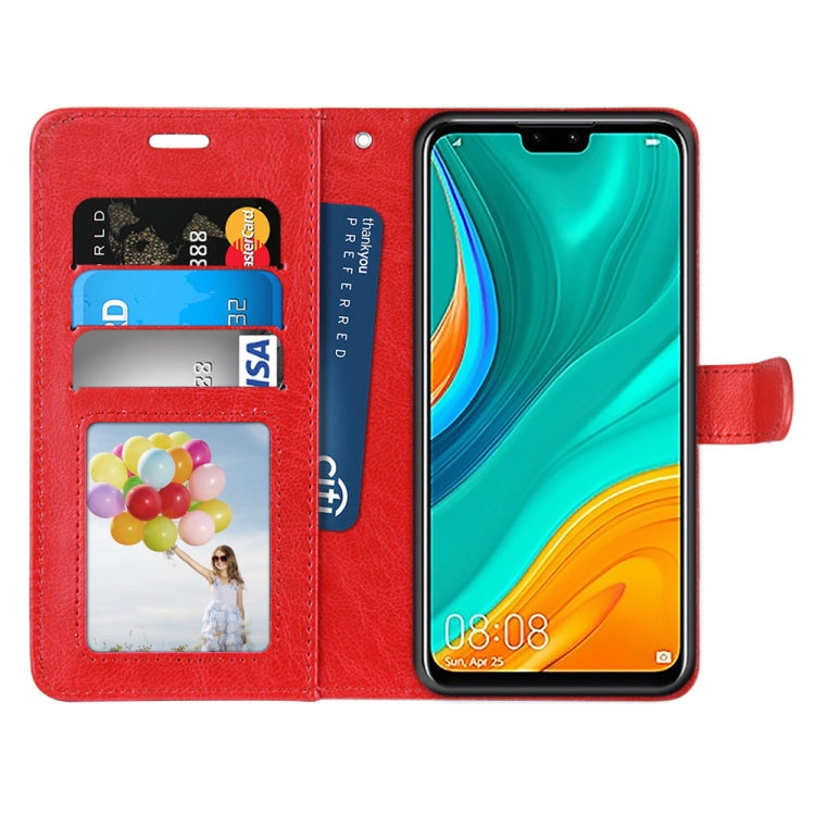 For Huawei Y8s Pure Color Horizontal Flip PU Leather Case with Holder & Card Slots & Wallet & Photo Frame