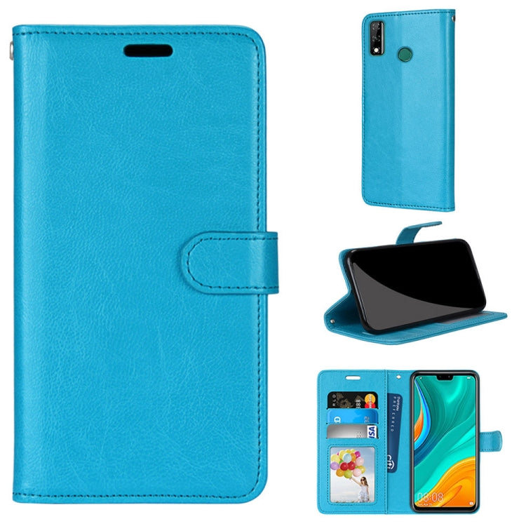 For Huawei Y8s Pure Color Horizontal Flip PU Leather Case with Holder & Card Slots & Wallet & Photo Frame