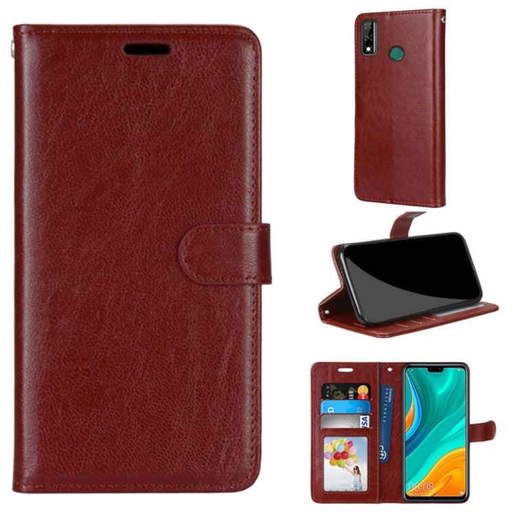 For Huawei Y8s Pure Color Horizontal Flip PU Leather Case with Holder & Card Slots & Wallet & Photo Frame