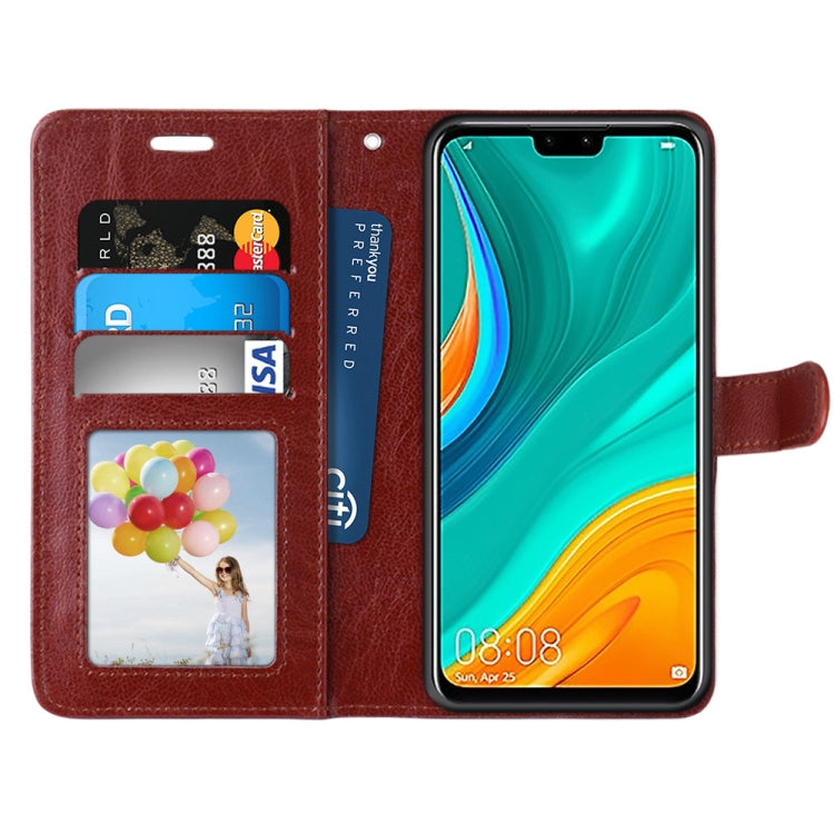For Huawei Y8s Pure Color Horizontal Flip PU Leather Case with Holder & Card Slots & Wallet & Photo Frame
