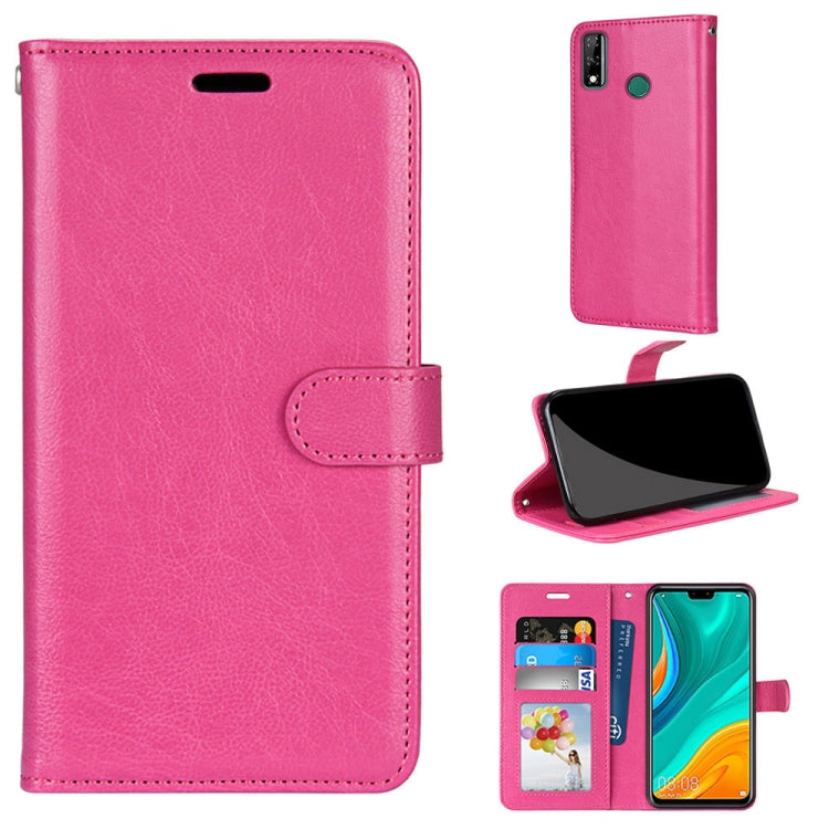 For Huawei Y8s Pure Color Horizontal Flip PU Leather Case with Holder & Card Slots & Wallet & Photo Frame
