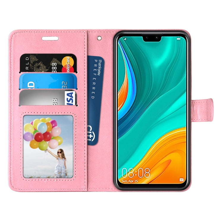 For Huawei Y8s Pure Color Horizontal Flip PU Leather Case with Holder & Card Slots & Wallet & Photo Frame