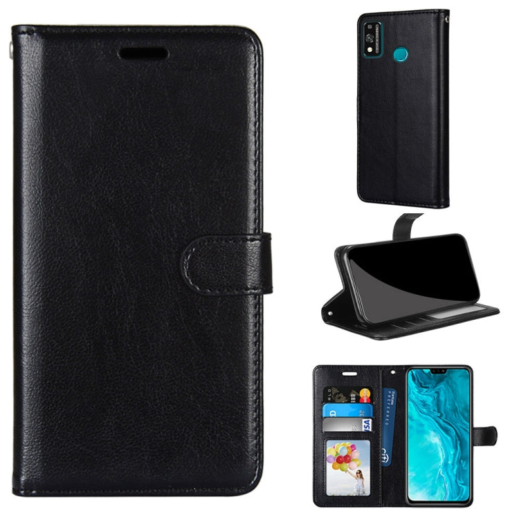 For Huawei Honor 9X Lite Pure Color Horizontal Flip PU Leather Case with Holder & Card Slots & Wallet & Photo Frame
