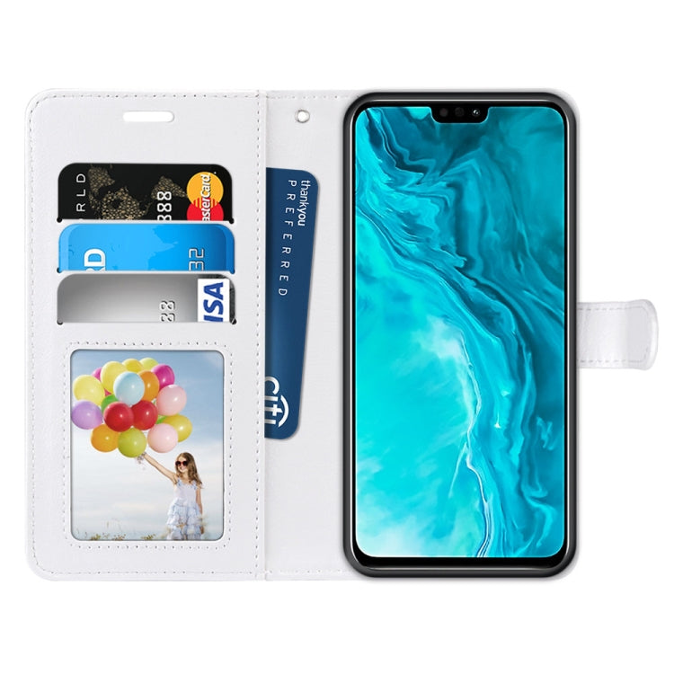 For Huawei Honor 9X Lite Pure Color Horizontal Flip PU Leather Case with Holder & Card Slots & Wallet & Photo Frame