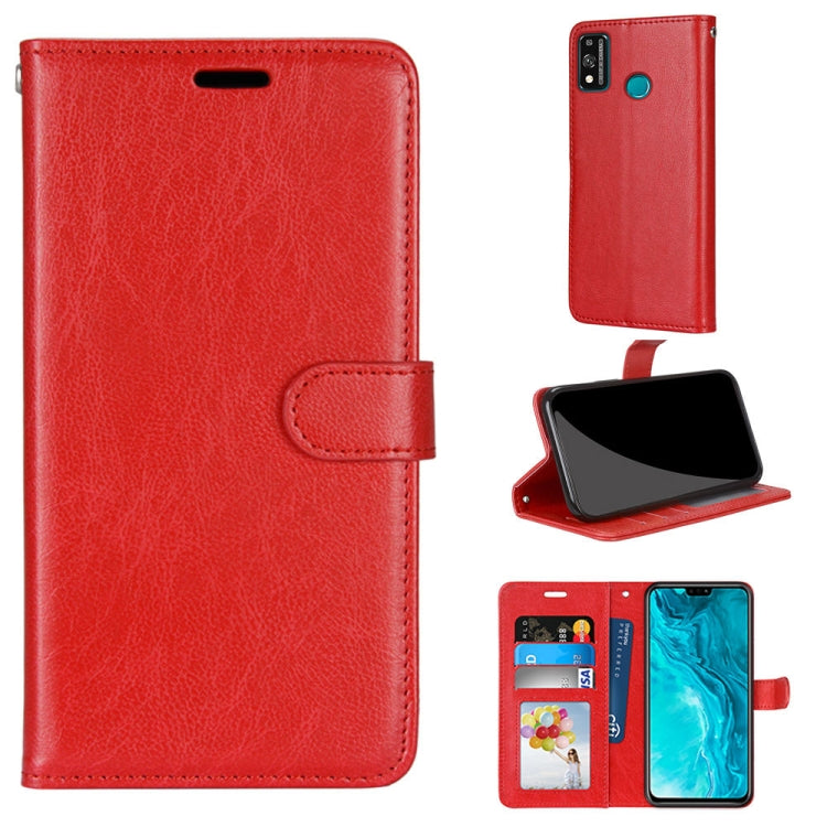 For Huawei Honor 9X Lite Pure Color Horizontal Flip PU Leather Case with Holder & Card Slots & Wallet & Photo Frame