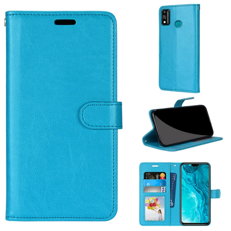 For Huawei Honor 9X Lite Pure Color Horizontal Flip PU Leather Case with Holder & Card Slots & Wallet & Photo Frame