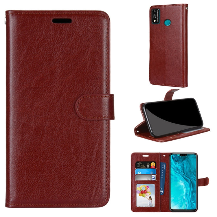 For Huawei Honor 9X Lite Pure Color Horizontal Flip PU Leather Case with Holder & Card Slots & Wallet & Photo Frame