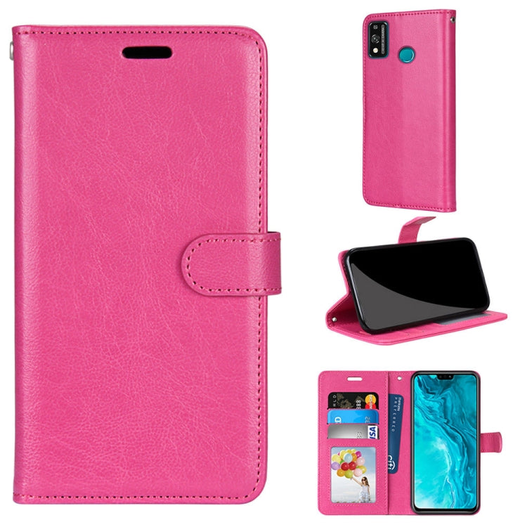 For Huawei Honor 9X Lite Pure Color Horizontal Flip PU Leather Case with Holder & Card Slots & Wallet & Photo Frame