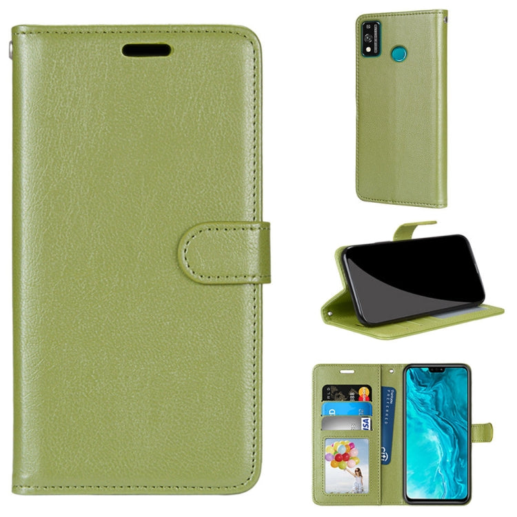 For Huawei Honor 9X Lite Pure Color Horizontal Flip PU Leather Case with Holder & Card Slots & Wallet & Photo Frame