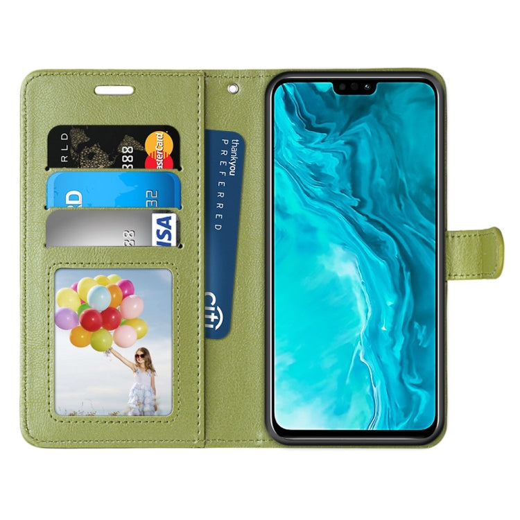 For Huawei Honor 9X Lite Pure Color Horizontal Flip PU Leather Case with Holder & Card Slots & Wallet & Photo Frame