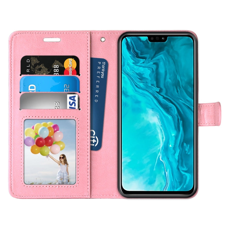 For Huawei Honor 9X Lite Pure Color Horizontal Flip PU Leather Case with Holder & Card Slots & Wallet & Photo Frame