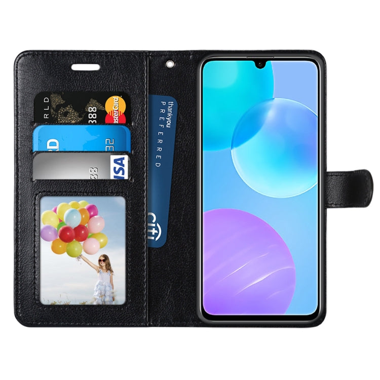 For Huawei Honor 30 Youth Pure Color Horizontal Flip PU Leather Case with Holder & Card Slots & Wallet & Photo Frame