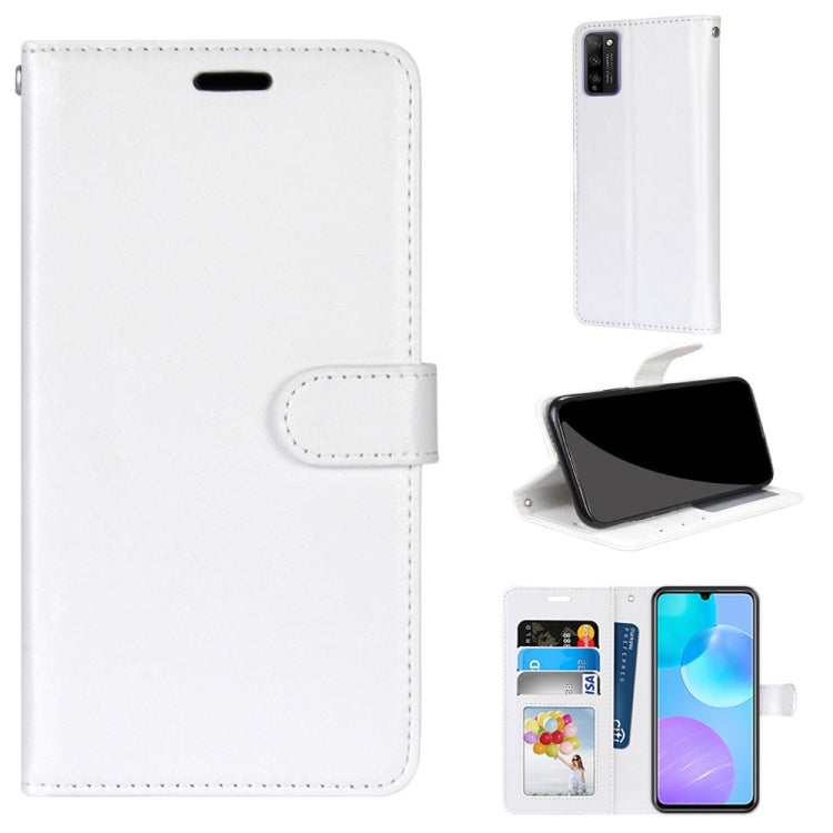 For Huawei Honor 30 Youth Pure Color Horizontal Flip PU Leather Case with Holder & Card Slots & Wallet & Photo Frame
