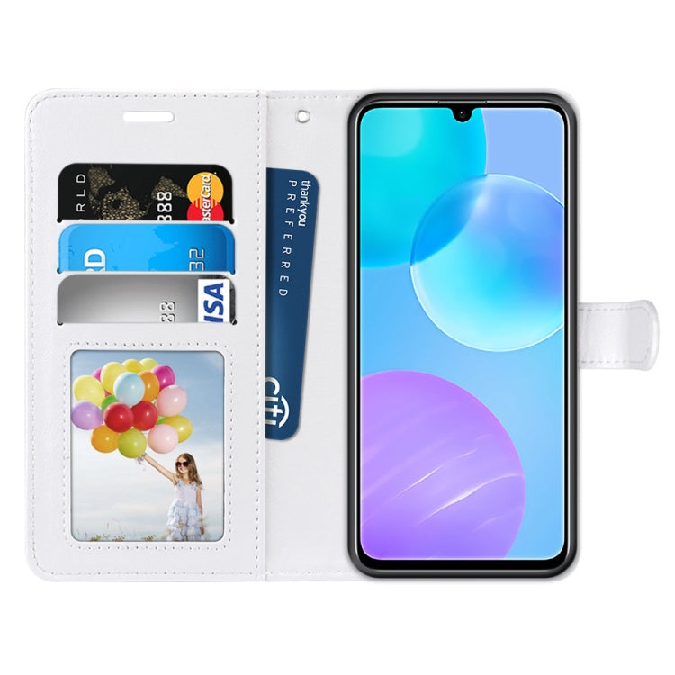 For Huawei Honor 30 Youth Pure Color Horizontal Flip PU Leather Case with Holder & Card Slots & Wallet & Photo Frame