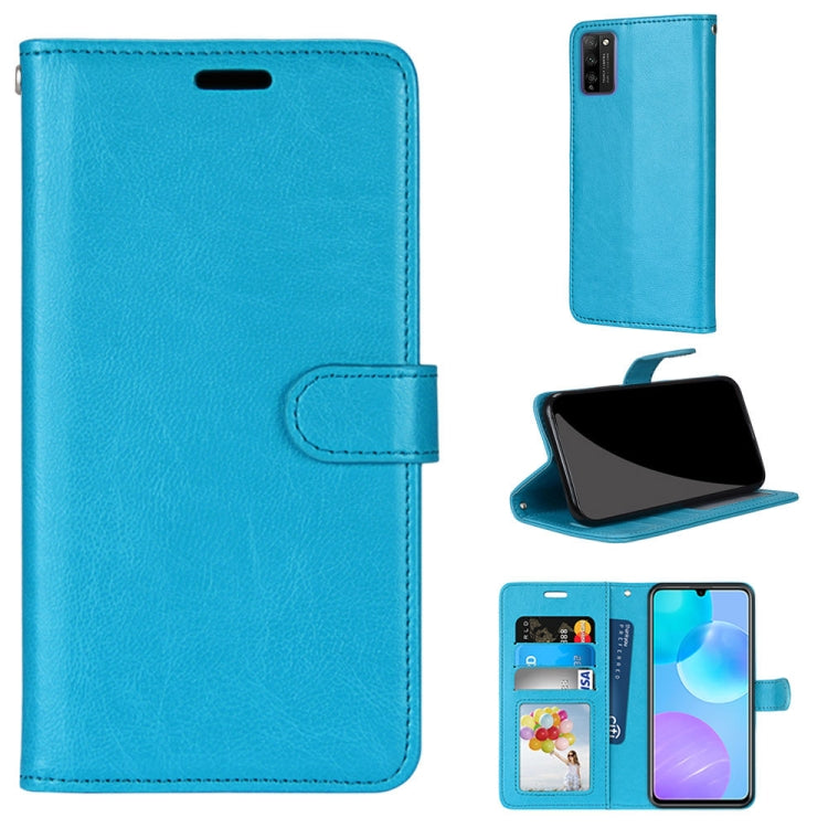 For Huawei Honor 30 Youth Pure Color Horizontal Flip PU Leather Case with Holder & Card Slots & Wallet & Photo Frame