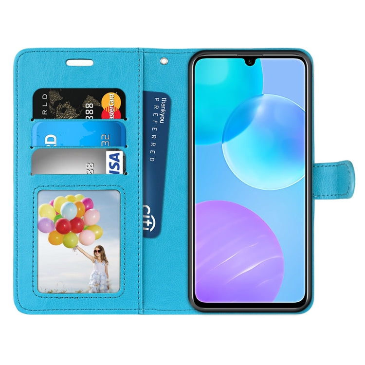 For Huawei Honor 30 Youth Pure Color Horizontal Flip PU Leather Case with Holder & Card Slots & Wallet & Photo Frame