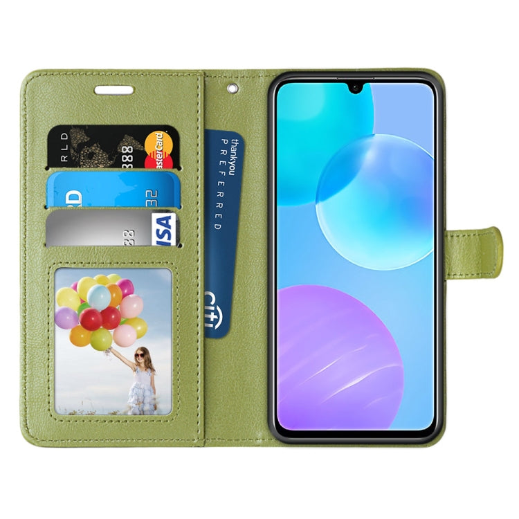 For Huawei Honor 30 Youth Pure Color Horizontal Flip PU Leather Case with Holder & Card Slots & Wallet & Photo Frame