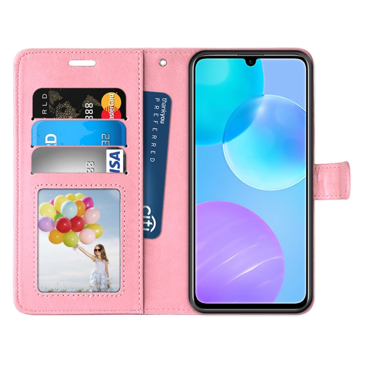 For Huawei Honor 30 Youth Pure Color Horizontal Flip PU Leather Case with Holder & Card Slots & Wallet & Photo Frame