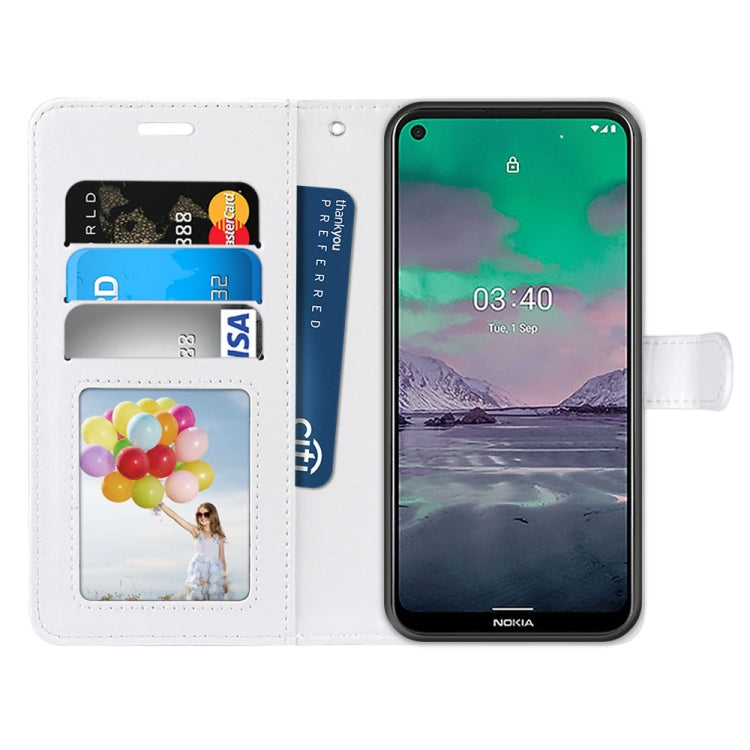 For Nokia 3.4 Pure Color Horizontal Flip PU Leather Case with Holder & Card Slots & Wallet & Photo Frame