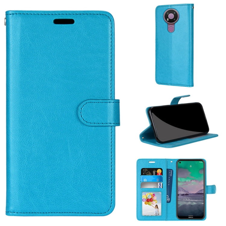 For Nokia 3.4 Pure Color Horizontal Flip PU Leather Case with Holder & Card Slots & Wallet & Photo Frame