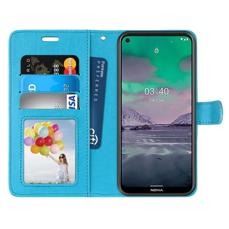 For Nokia 3.4 Pure Color Horizontal Flip PU Leather Case with Holder & Card Slots & Wallet & Photo Frame