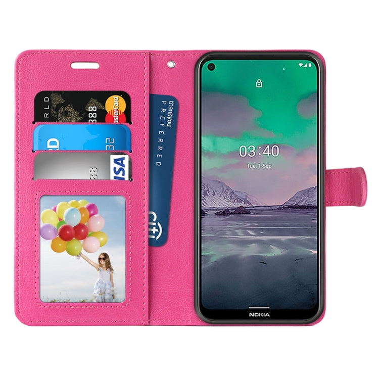 For Nokia 3.4 Pure Color Horizontal Flip PU Leather Case with Holder & Card Slots & Wallet & Photo Frame