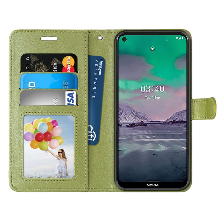 For Nokia 3.4 Pure Color Horizontal Flip PU Leather Case with Holder & Card Slots & Wallet & Photo Frame
