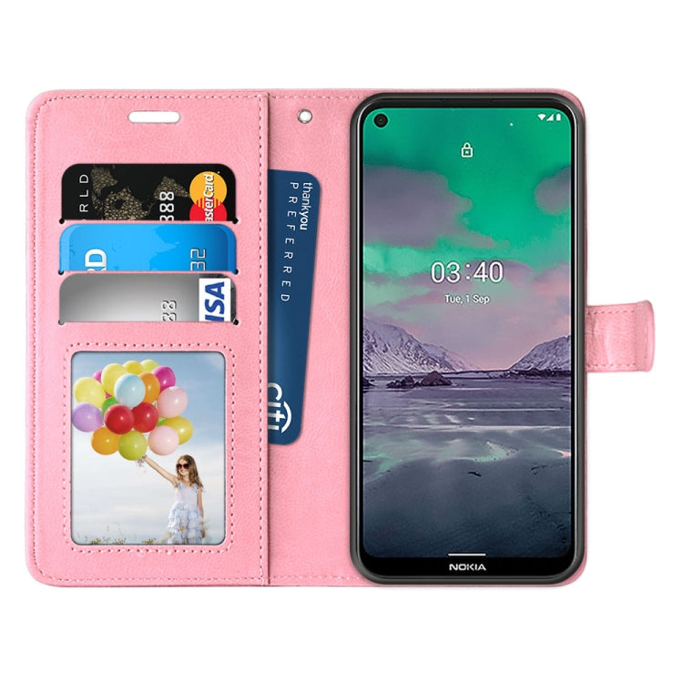 For Nokia 3.4 Pure Color Horizontal Flip PU Leather Case with Holder & Card Slots & Wallet & Photo Frame
