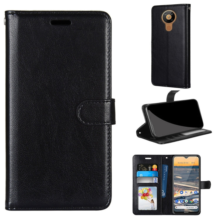 For Nokia 5.3 Pure Color Horizontal Flip PU Leather Case with Holder & Card Slots & Wallet & Photo Frame