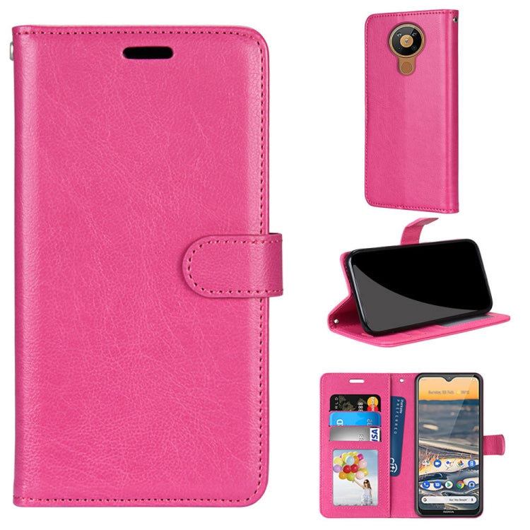 For Nokia 5.3 Pure Color Horizontal Flip PU Leather Case with Holder & Card Slots & Wallet & Photo Frame