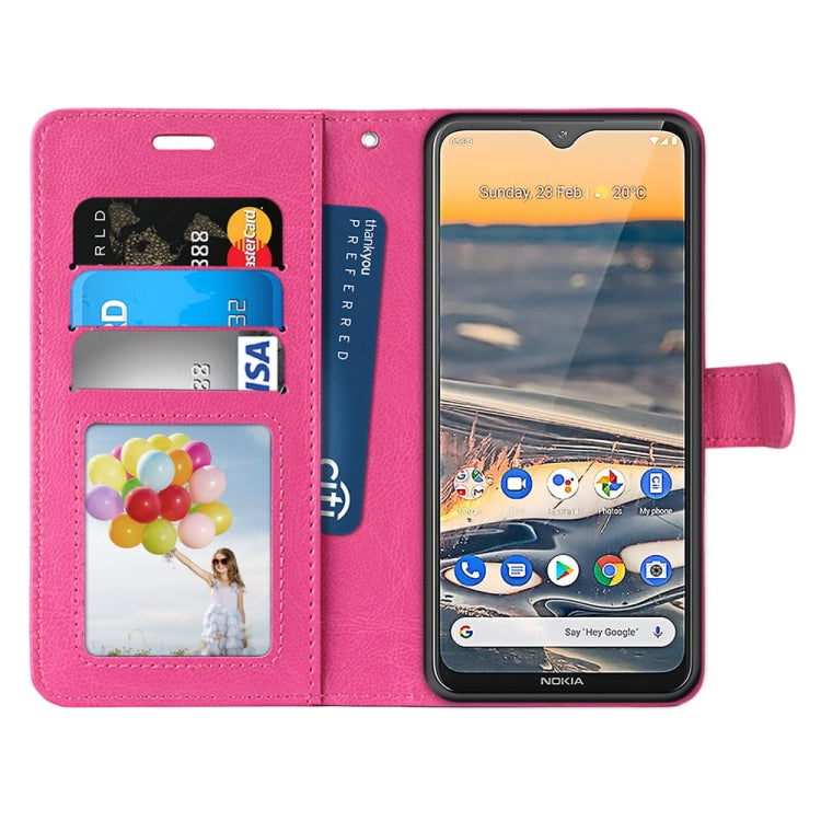 For Nokia 5.3 Pure Color Horizontal Flip PU Leather Case with Holder & Card Slots & Wallet & Photo Frame