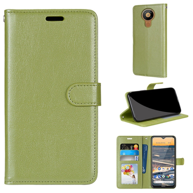 For Nokia 5.3 Pure Color Horizontal Flip PU Leather Case with Holder & Card Slots & Wallet & Photo Frame