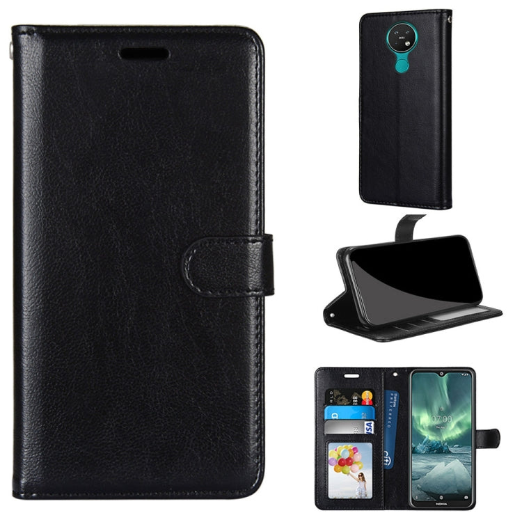 For Nokia 7.2 Pure Color Horizontal Flip PU Leather Case with Holder & Card Slots & Wallet & Photo Frame