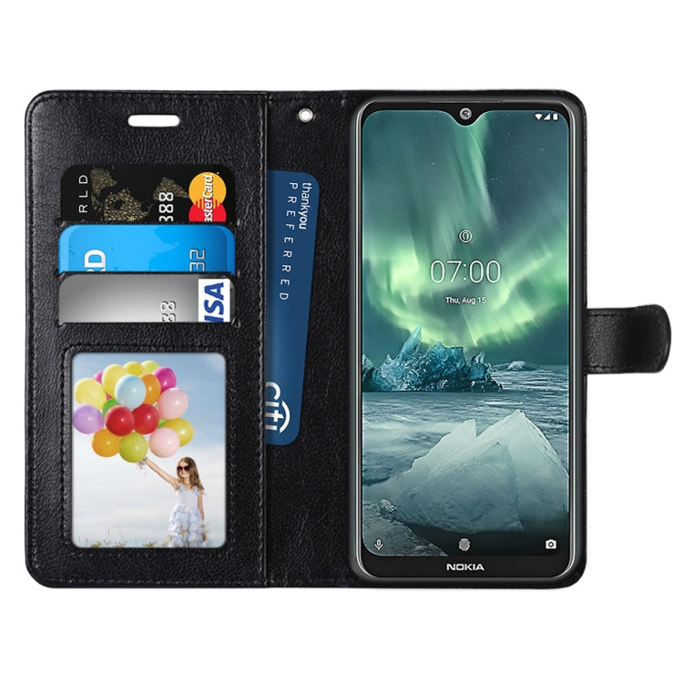 For Nokia 7.2 Pure Color Horizontal Flip PU Leather Case with Holder & Card Slots & Wallet & Photo Frame