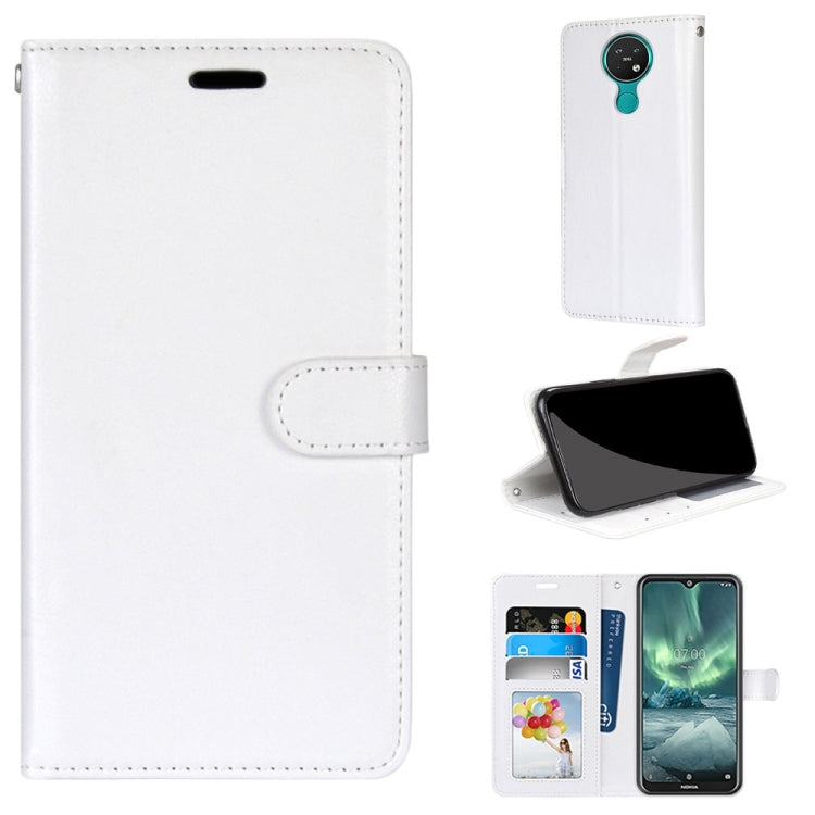 For Nokia 7.2 Pure Color Horizontal Flip PU Leather Case with Holder & Card Slots & Wallet & Photo Frame