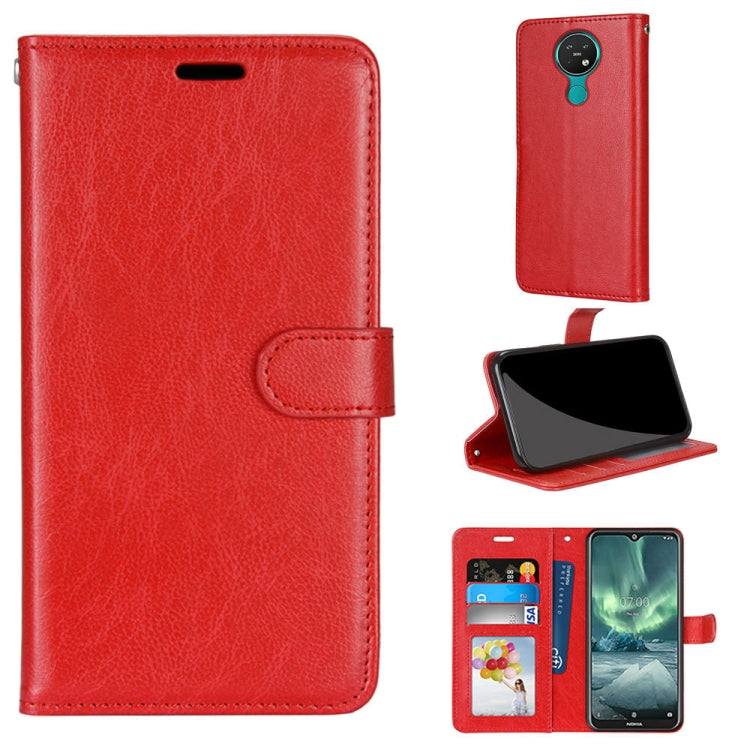 For Nokia 7.2 Pure Color Horizontal Flip PU Leather Case with Holder & Card Slots & Wallet & Photo Frame