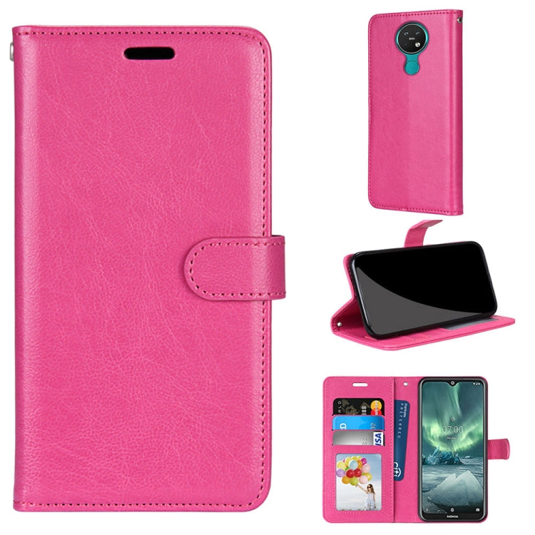 For Nokia 7.2 Pure Color Horizontal Flip PU Leather Case with Holder & Card Slots & Wallet & Photo Frame