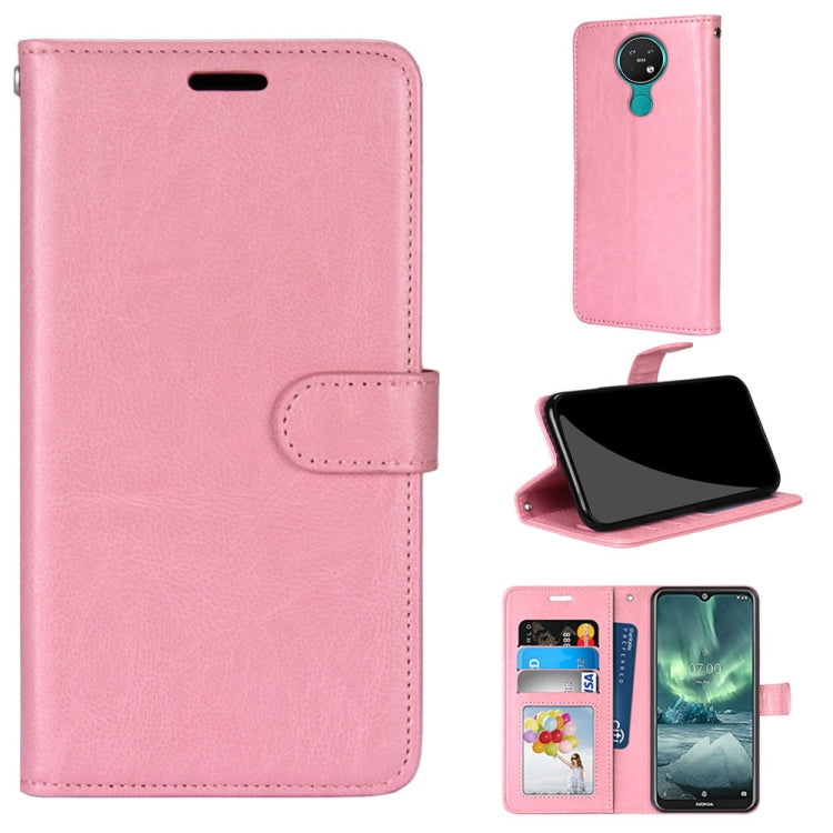 For Nokia 7.2 Pure Color Horizontal Flip PU Leather Case with Holder & Card Slots & Wallet & Photo Frame