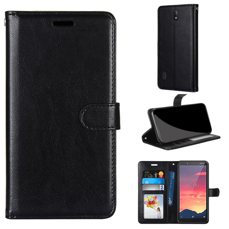 For Nokia C2 Pure Color Horizontal Flip PU Leather Case with Holder & Card Slots & Wallet & Photo Frame