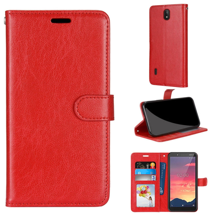 For Nokia C2 Pure Color Horizontal Flip PU Leather Case with Holder & Card Slots & Wallet & Photo Frame